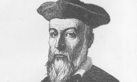 Tegnet portræt af Nostradamus